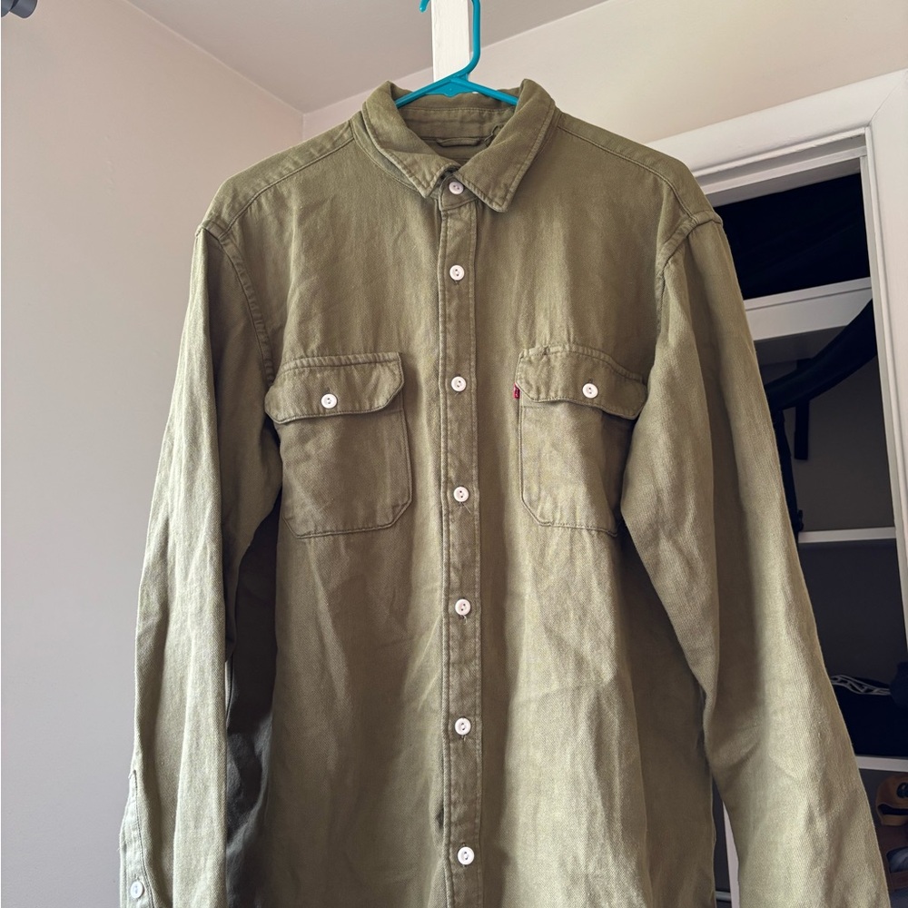 Olive Green Levi’s Button-Up Shirt